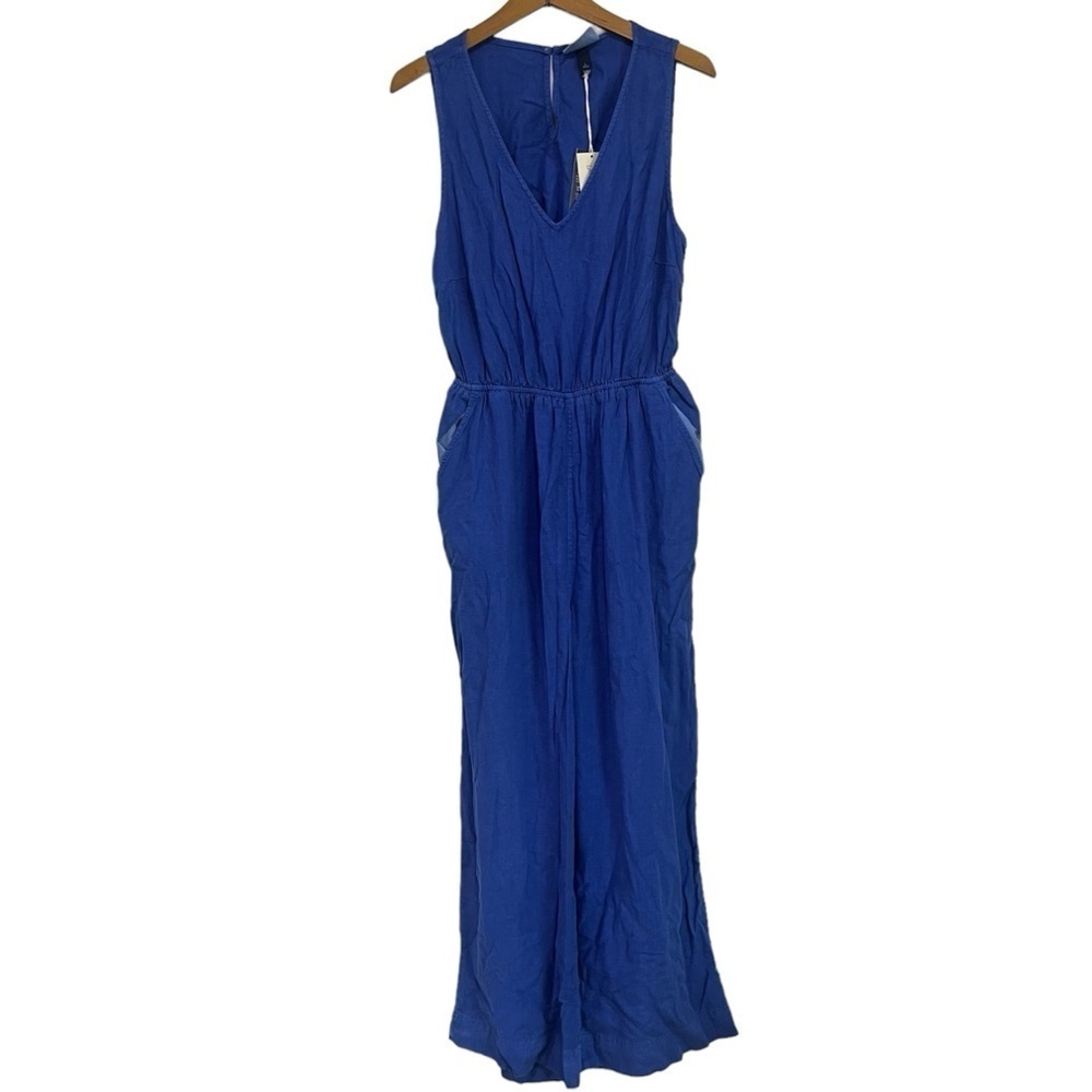 Women’s V Neck Wide Leg Open Back Jumper Universal Thread Indigo Blue Size L